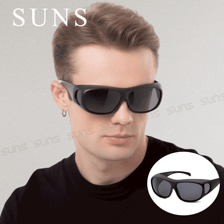 【suns】MIT偏光太陽眼鏡 砂黑框 抗UV400 (可套鏡) 0