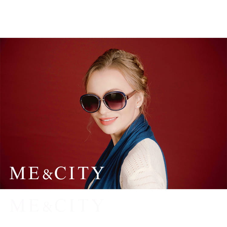 【ME&CITY】 時尚圓框太陽眼鏡 抗UV (ME 120019 F150) 4