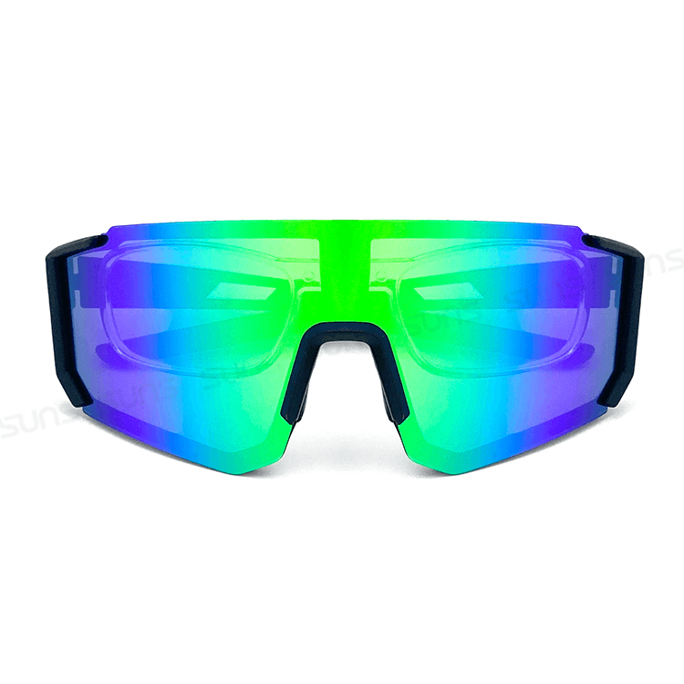 【suns】運動偏光太陽眼鏡 含內視鏡 黑框綠水銀 REVO電鍍 抗UV400 S160 9