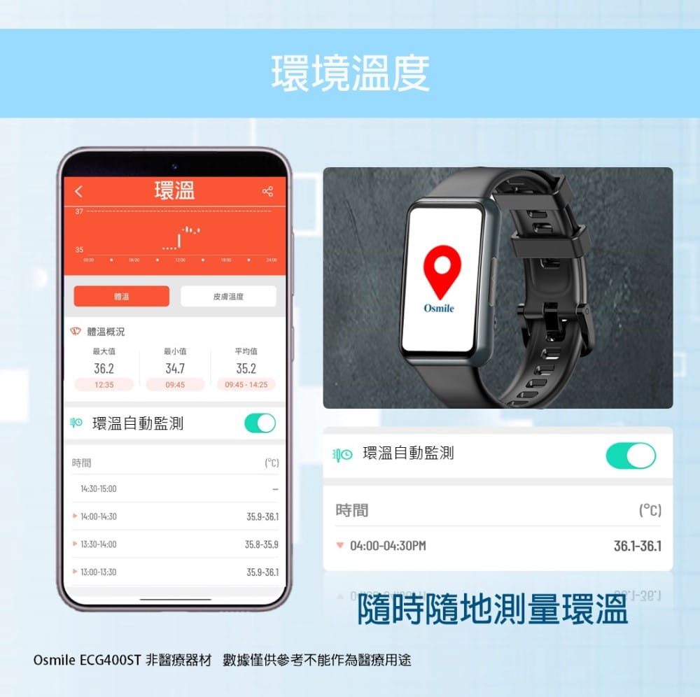 【Osmile】 ECG400ST 全自動健康量測智能通話手錶 9