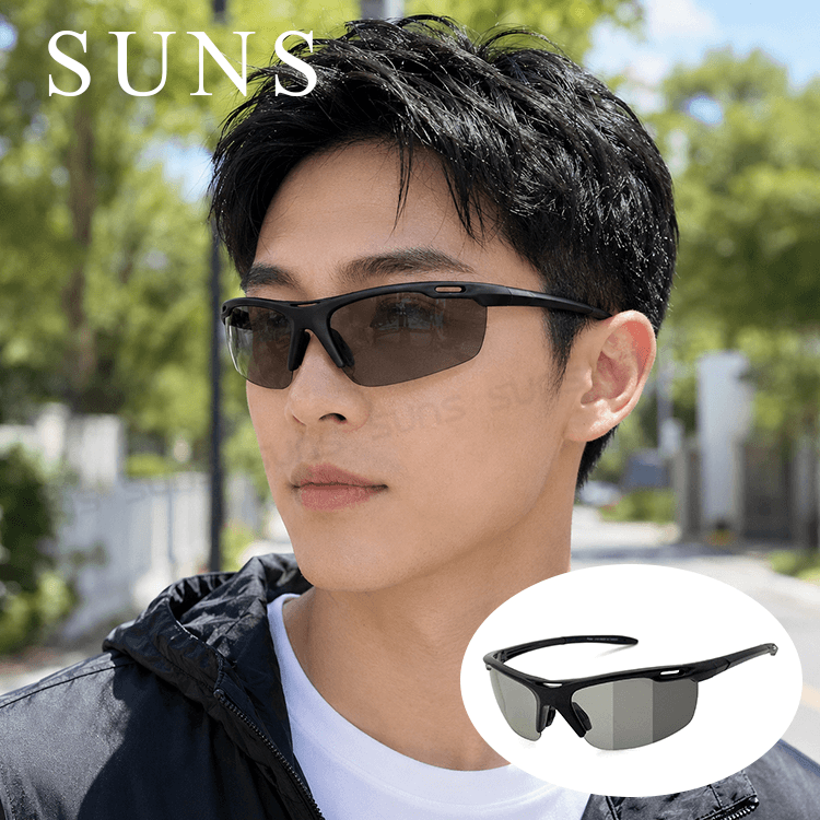 【suns】MIT變色偏光太陽眼鏡 輕量霧黑框 抗UV 【21743】 0