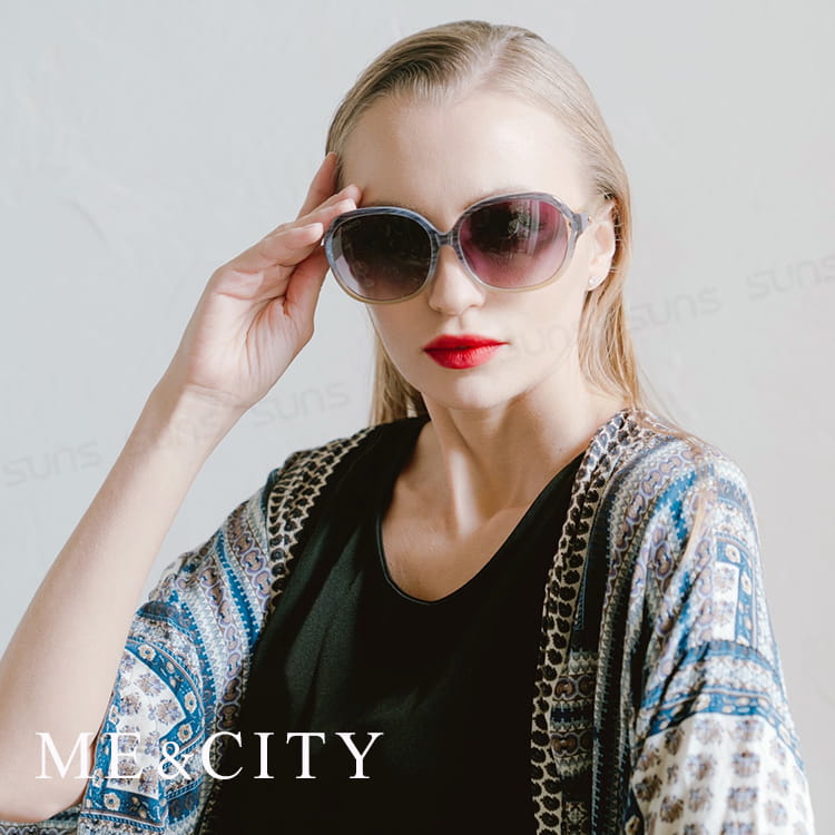 【ME&CITY】 甜美時尚大框太陽眼鏡 抗UV(ME 1210 D99) 1
