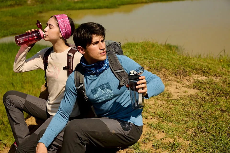 ATUNAS 歐都納男款羊毛長袖T恤A1TS2543M藍/長圖T/透氣排汗 2