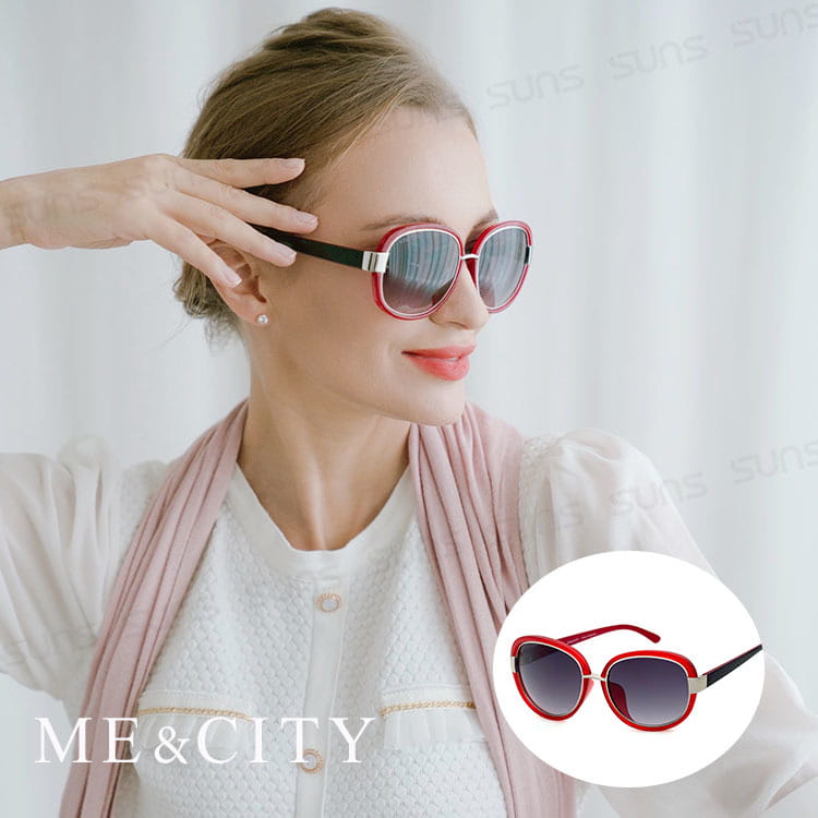 【ME&CITY】 時尚圓框太陽眼鏡 抗UV (ME 120019 E149) 0