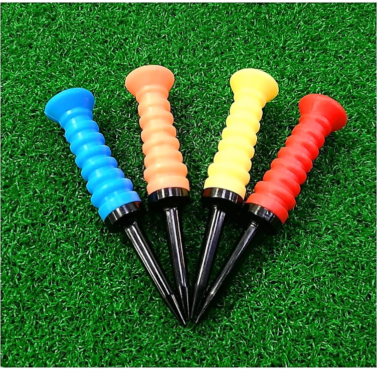 高爾夫彈力軟膠TEE 彈性橡膠球釘 低阻力 (4支裝顏色隨機)【GF02005-4】 3