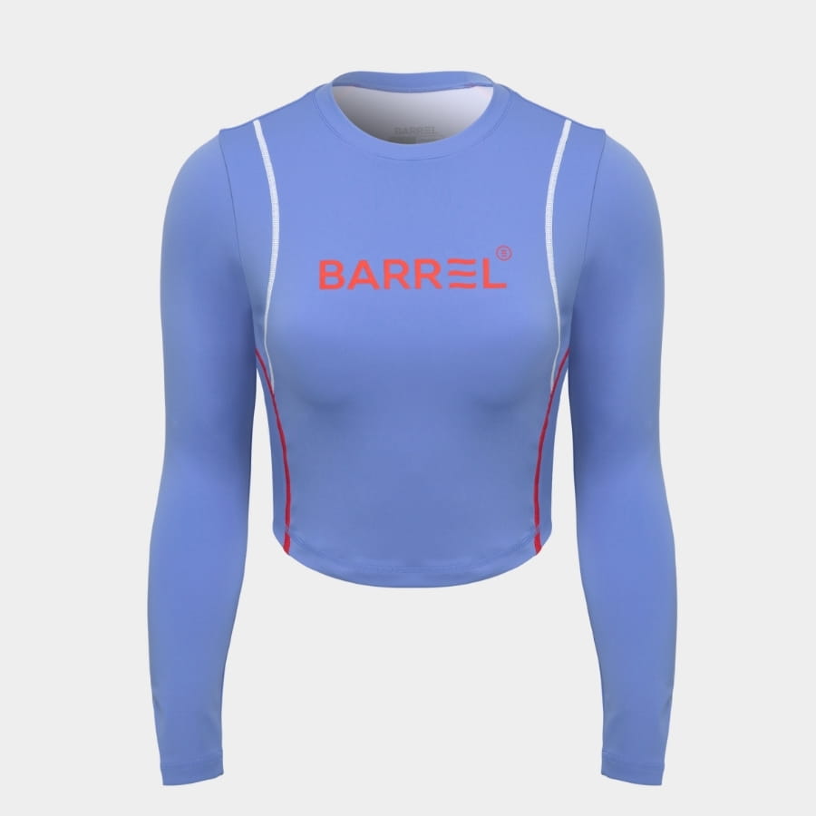 【BARREL】悠閒女款短版上衣 #BLUE 2