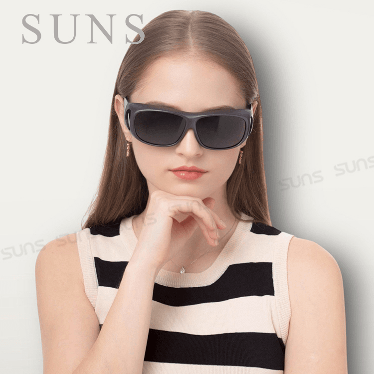 【suns】砂黑鋁紫偏光太陽眼鏡  抗UV400 (可套鏡) 1