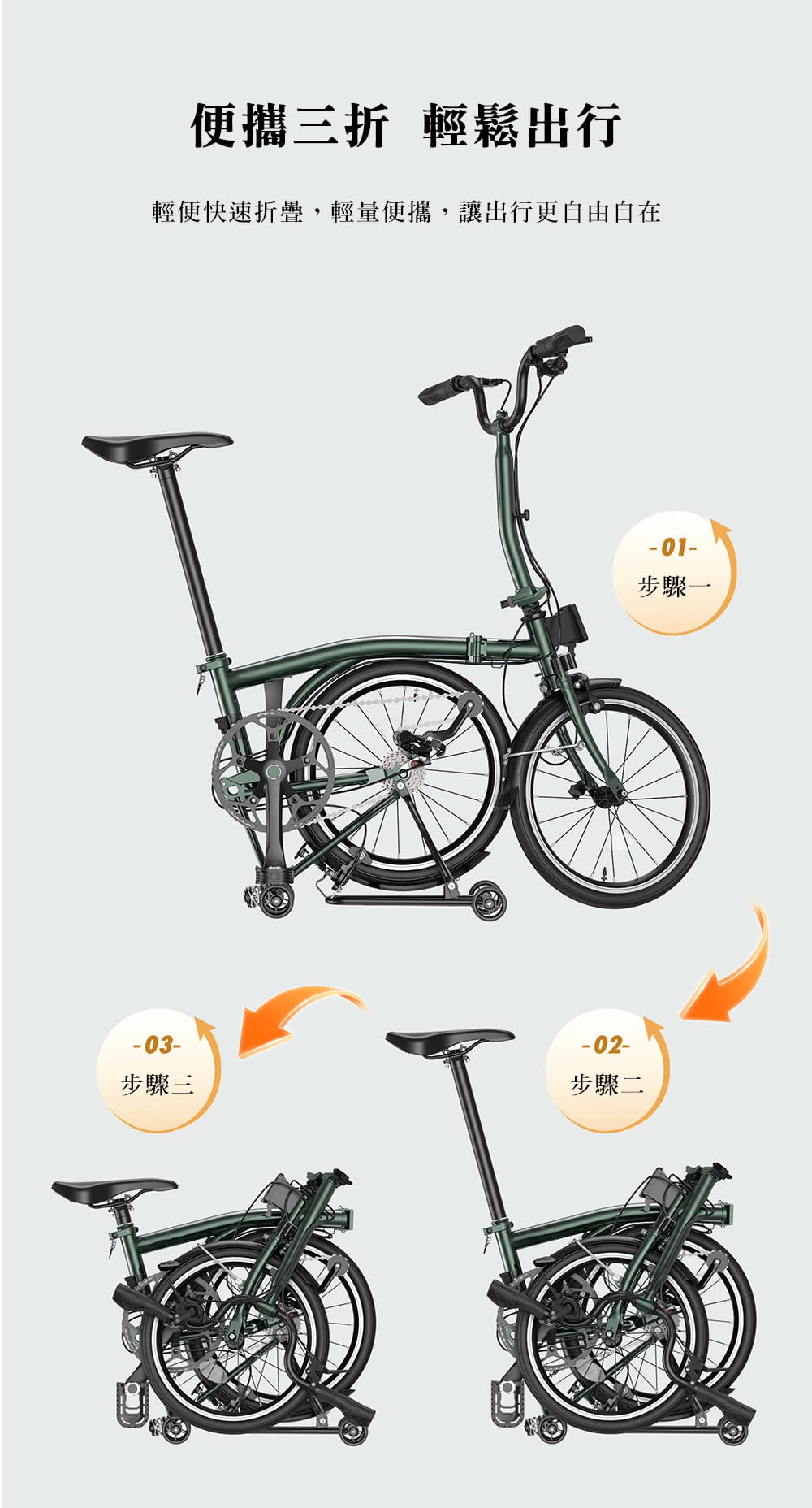 BIKEDNA AMIGO 城市通勤戰士 經典便攜旅行三折疊自行車國民小布16寸外9速超輕便可攜 5