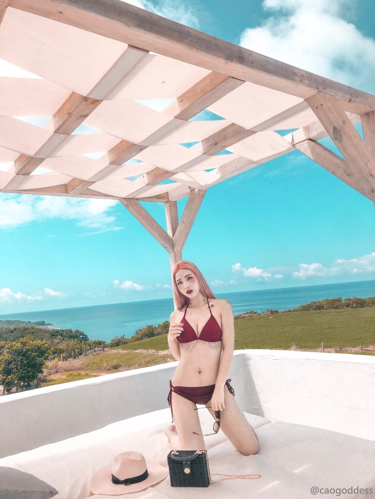 【SeasonsBikini】美胸美臀比基尼綁帶泳褲-勃根地酒紅 6