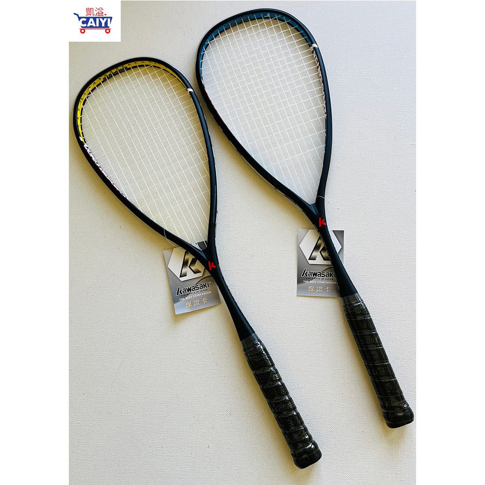 【CAIYI 凱溢】Kawasaki Super Carbon II 全碳纖維壁球拍 迴力拍 12
