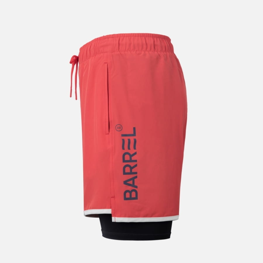 【BARREL】悠閒男款兩件式海灘褲 #SOFT RED 5