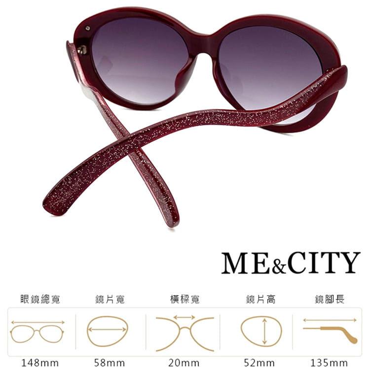 【ME&CITY】 義式古典流線型太陽眼鏡 抗UV (ME 120008 E045) 11