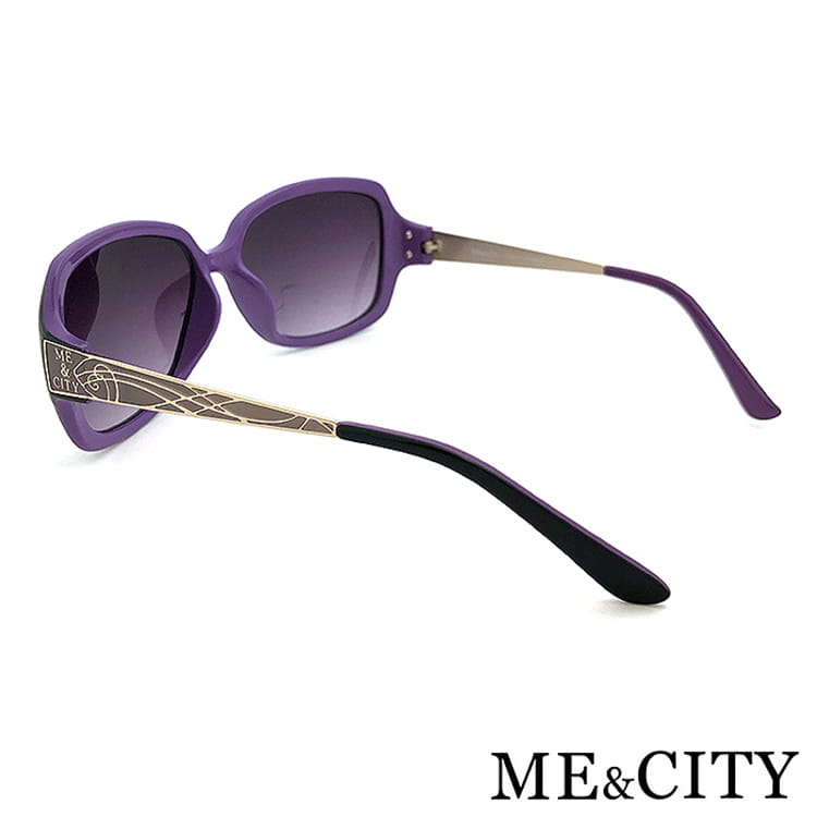 【ME&CITY】  浮雕閃耀花紋金屬太陽眼鏡 抗UV (ME 1218 L01) 9
