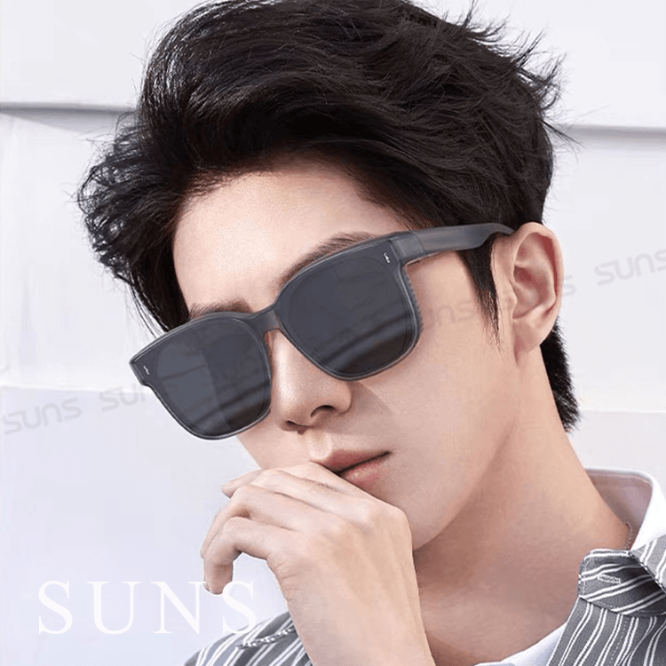 【suns】時尚韓版ins大框偏光太陽眼鏡 霧透灰框 抗UV400 (可套鏡) 1
