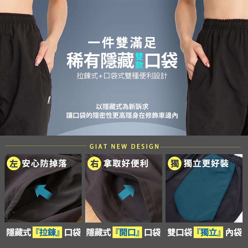 【GIAT】台灣製UPF50+機能運動輕量褲 8