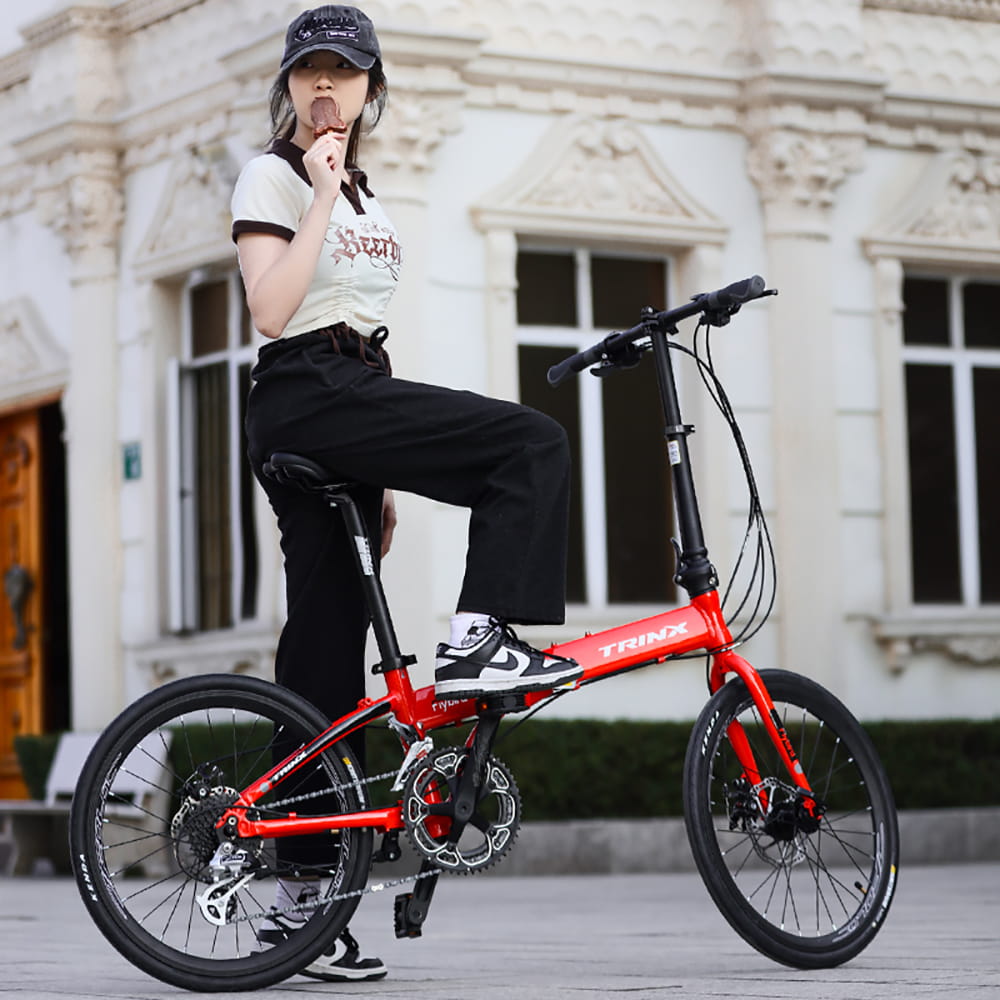 BIKEDNA FLYBIRD2.0 20寸16速52T大齒盤451輪組碟剎煞變合一鋁合金摺疊車 13