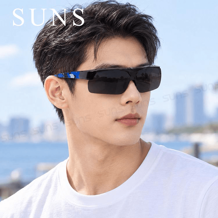 【suns】休閒上翻式偏光墨鏡  迷彩藍 (可套鏡) 抗UV 2