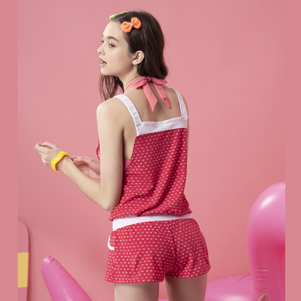 【莫妮娜】MIT 可愛 草莓吊帶褲罩衫 0