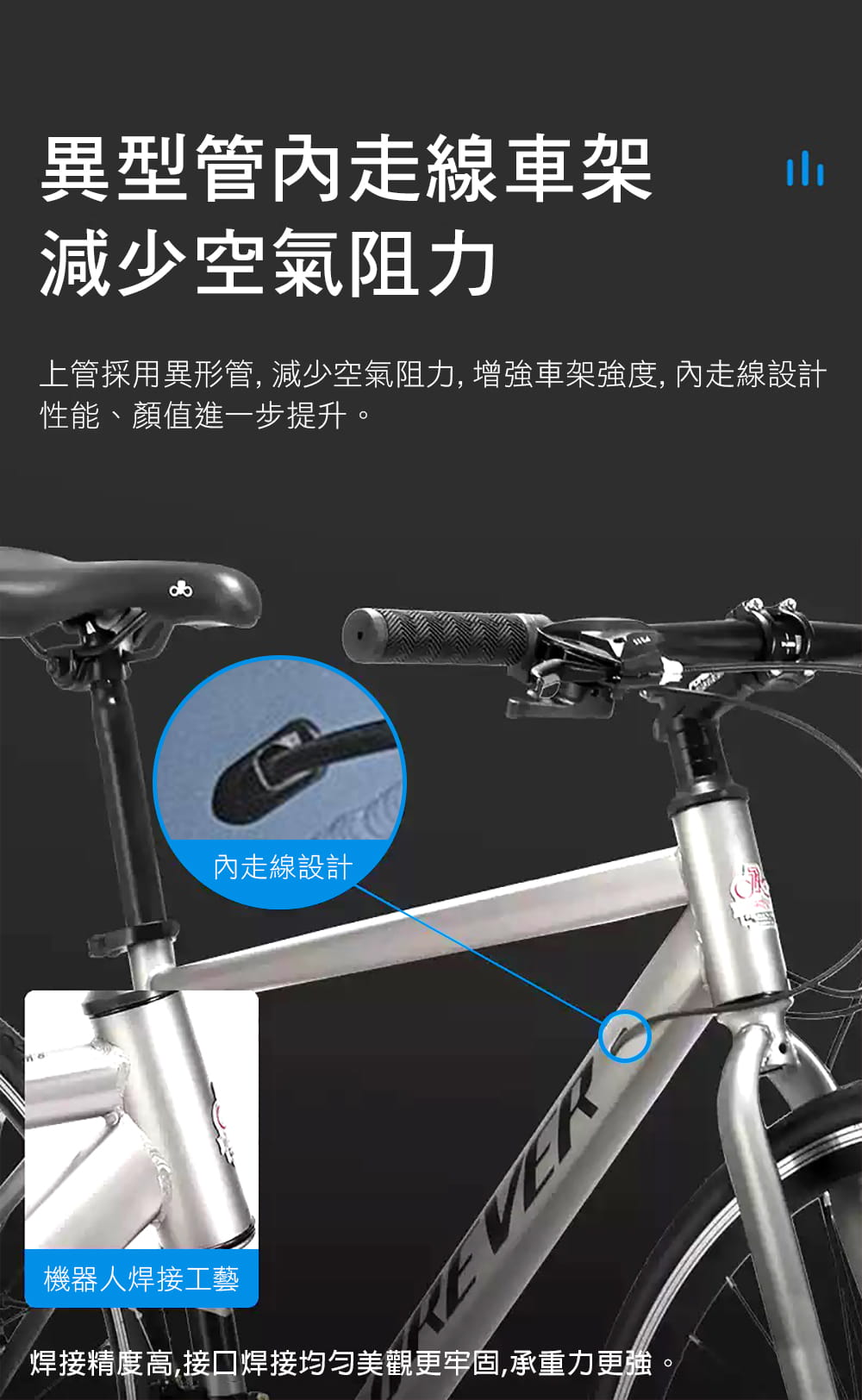 BIKEONE MG21 鋁合金700C平把公路車21速碟煞禧瑪諾變速公路自行車煞變合一內走線 18