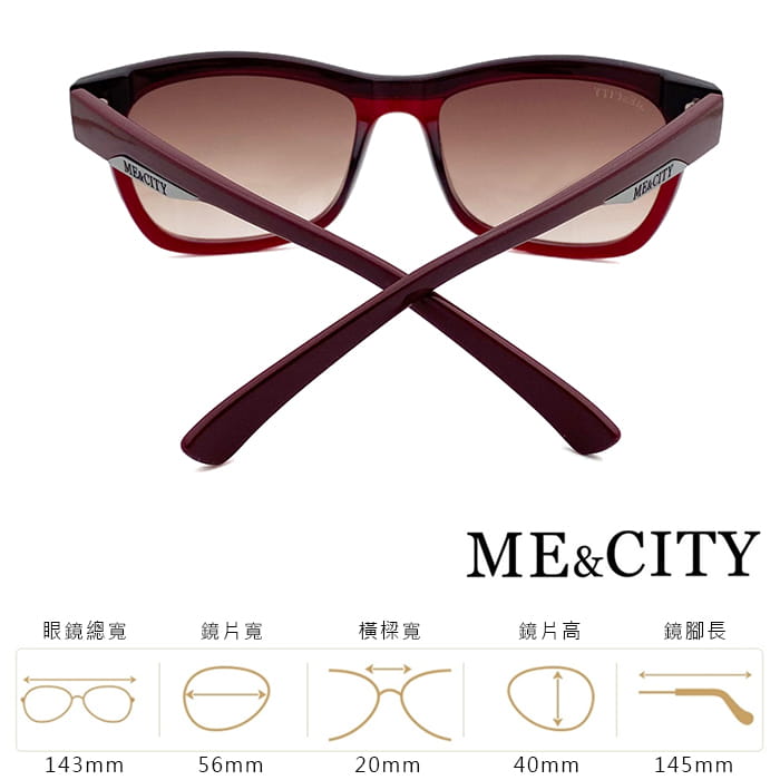 【ME&CITY】 義式戀語雙色太陽眼鏡 抗UV (ME 120026 E142) 8
