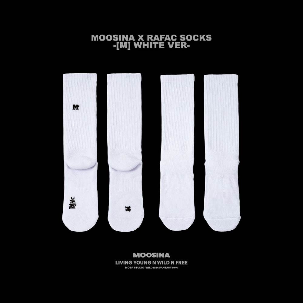 MOOSINA × RAFAC SOCKS – [M] WHITE VER. – 1