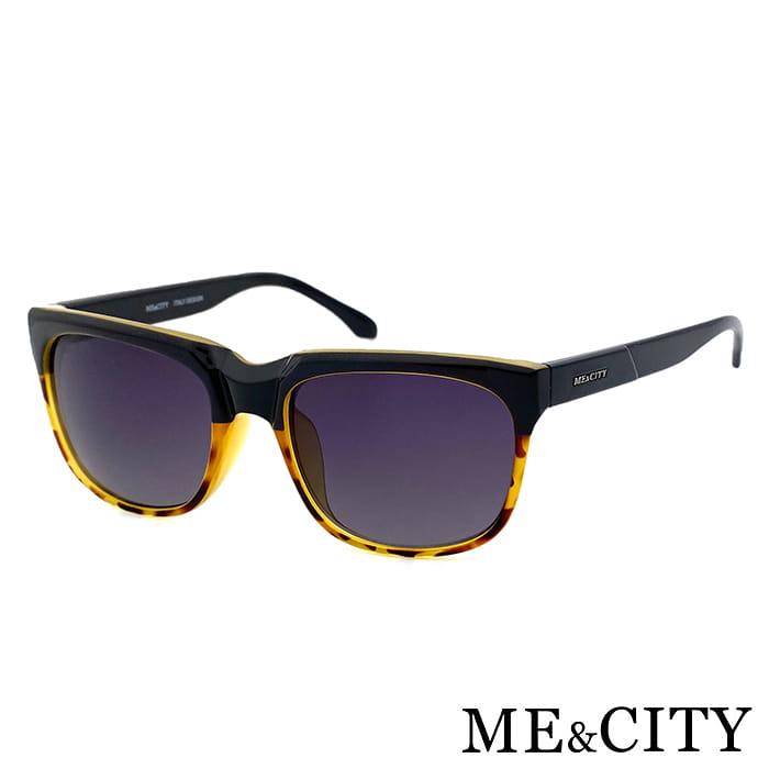 【ME&CITY】 時尚極簡玳瑁方框太陽眼鏡 抗UV (ME 21003 G02) 3