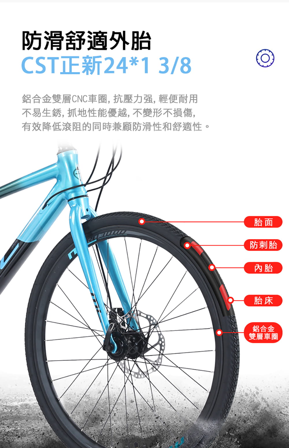 BIKEONE M5 LITE 24吋21速鋁合金平把公路車SHIMANO 21速煞變合一 9