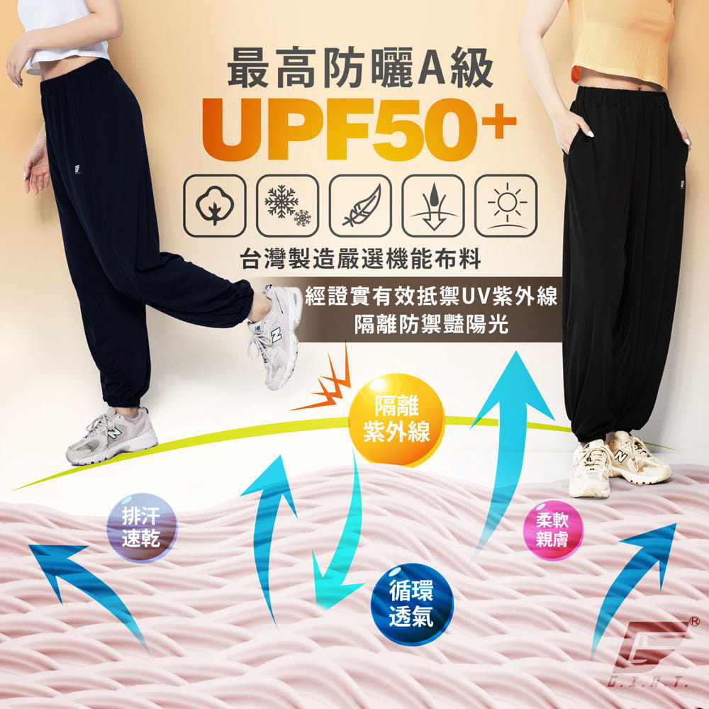 【GIAT】台灣製UPF50+涼感防曬褲(女款) 4