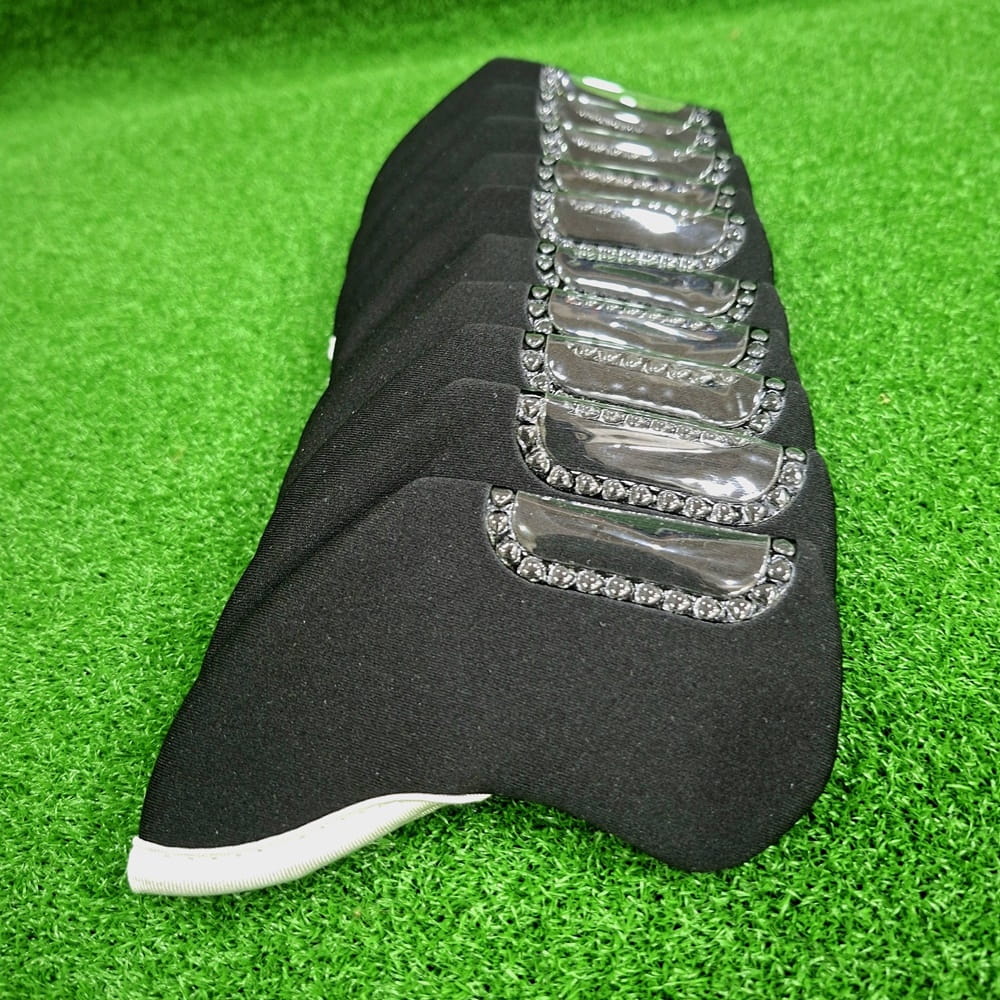 高爾夫潛水布透明視窗鐵桿套10入/組 桿頭包護套 快速辨識球桿號【GF22013】 4