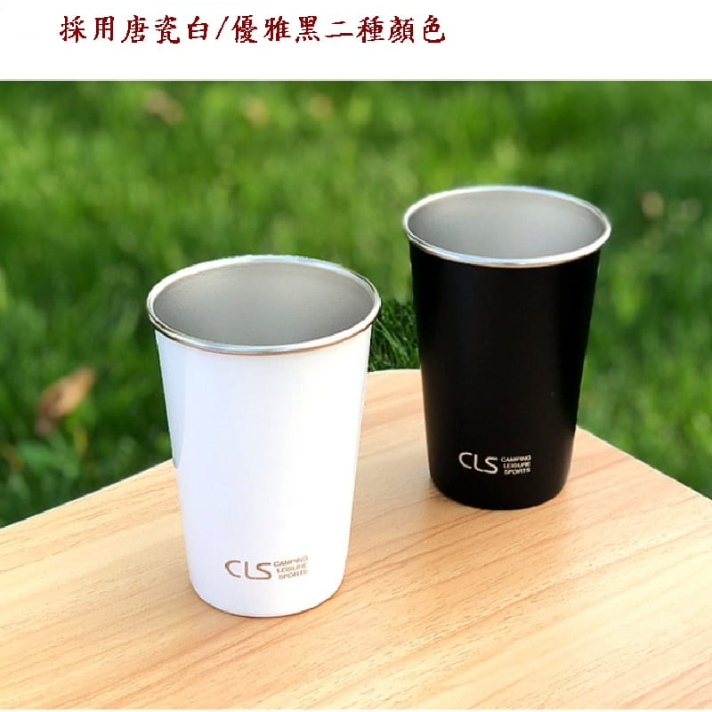 【CAIYI 凱溢】Caiyi 戶外 露營304不銹鋼4件套杯(可堆疊) 啤酒杯 水杯 咖啡杯 2
