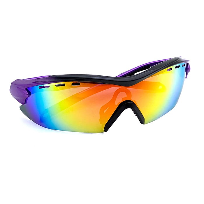 【suns】偏光運動太陽眼鏡 REVO電鍍 防霧排熱孔 (黑紫框/REVO紅) 9