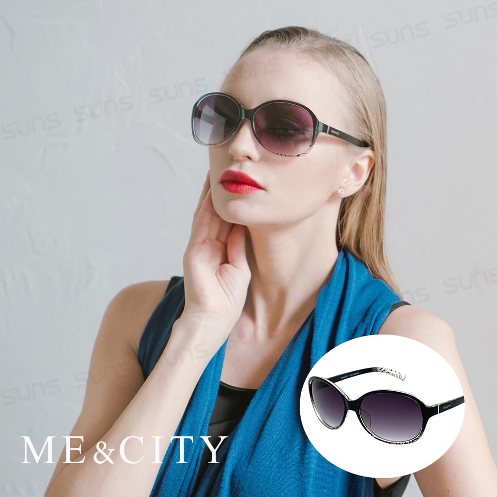 【ME&CITY】 時尚歐美透明紋路太陽眼鏡 抗UV (ME 1219 L01) 0