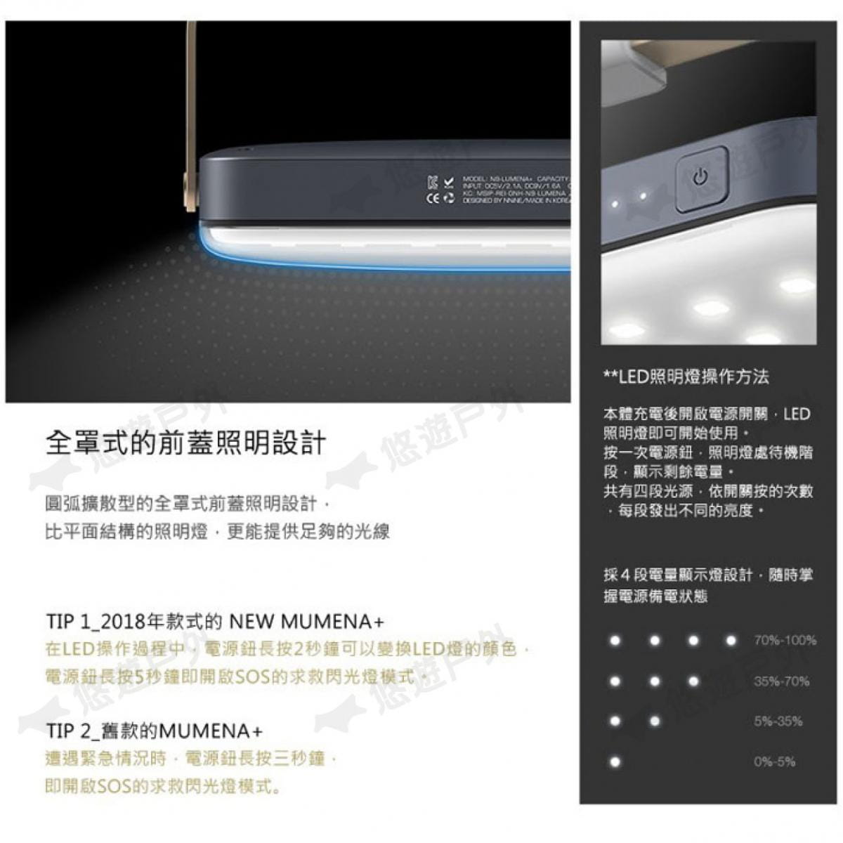 【N9 LUMENA+】行動電源照明LED燈 大N9 (悠遊˙戶外) 10