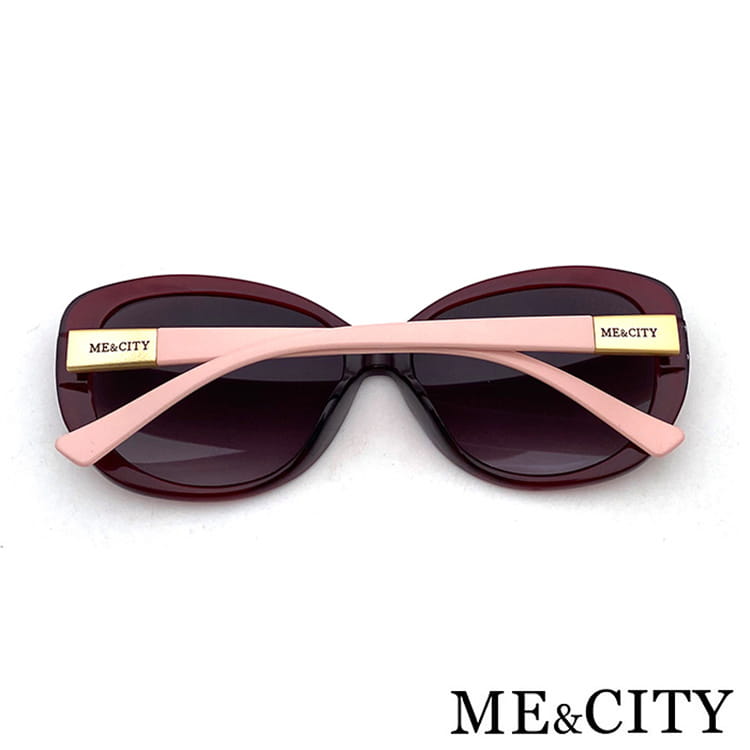 【ME&CITY】 時尚甜美酒紅簡約太陽眼鏡 抗UV (ME 1202 E06) 8