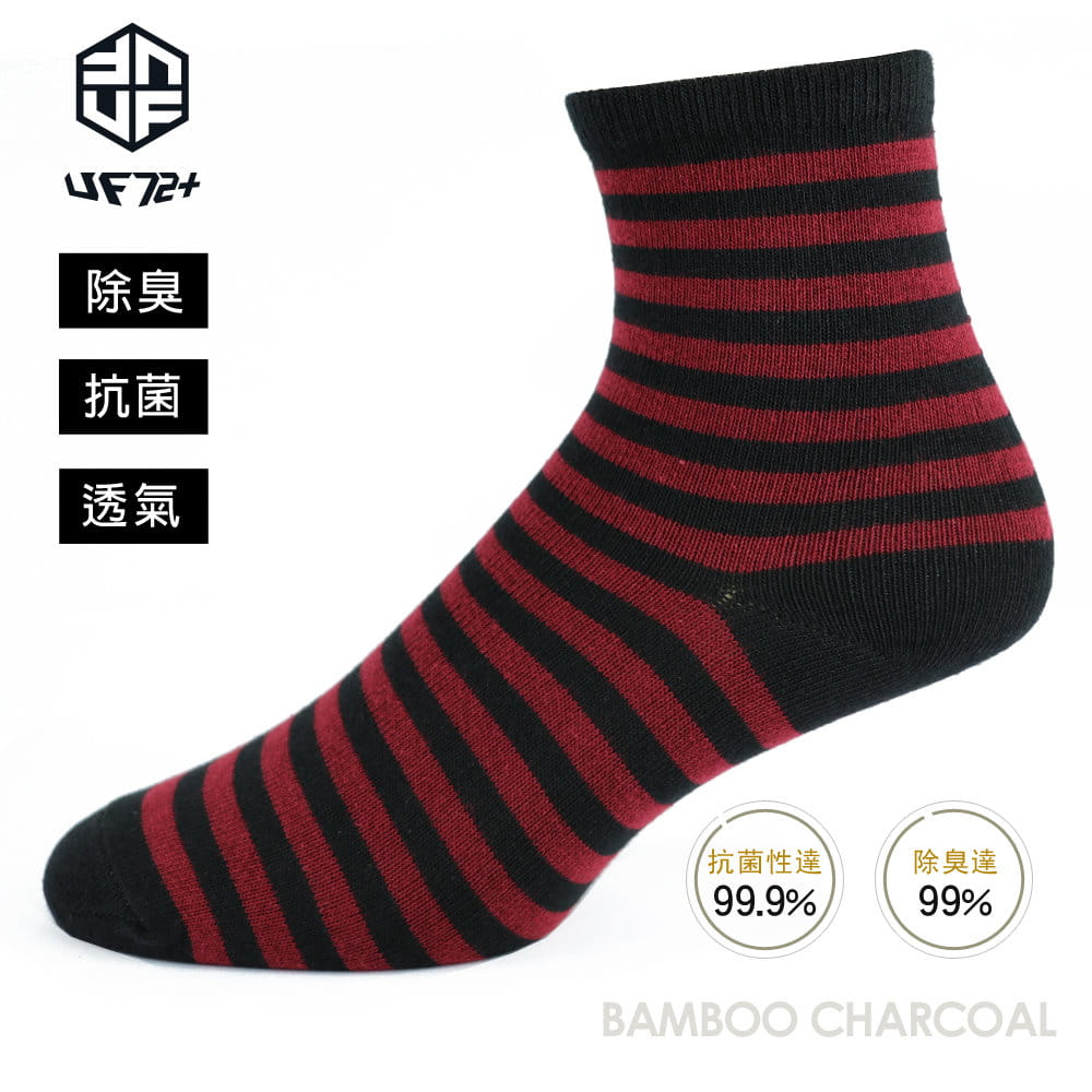 【UF72+】UF5311 elf除臭竹炭高效斑馬休閒襪 0