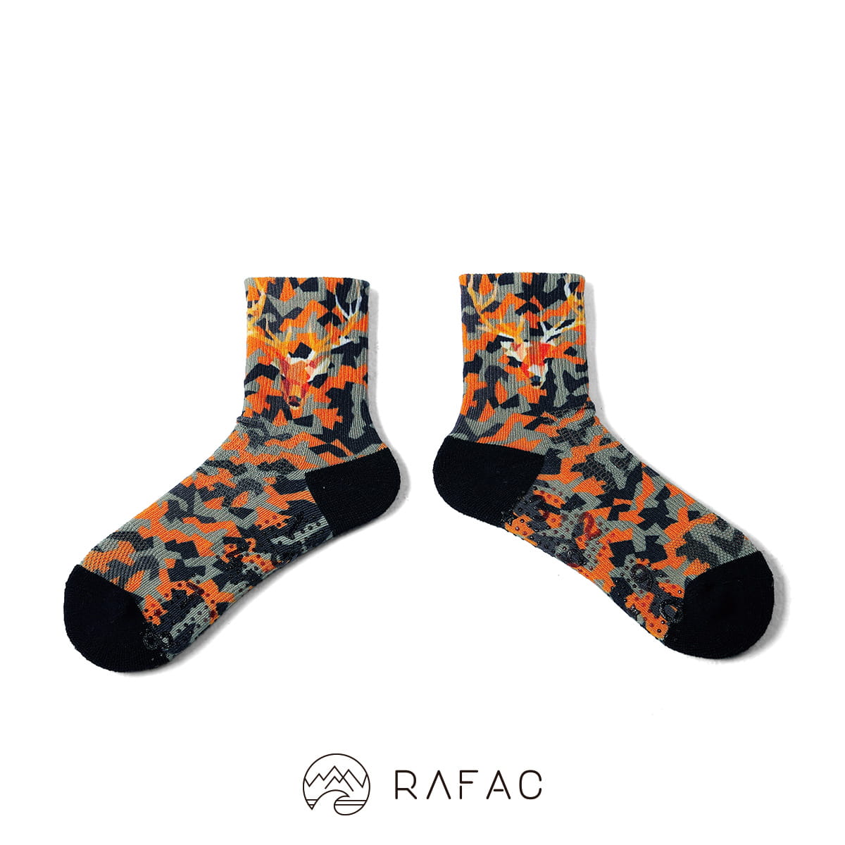 【RAFAC】動動機能童襪 - 迷彩橘 0