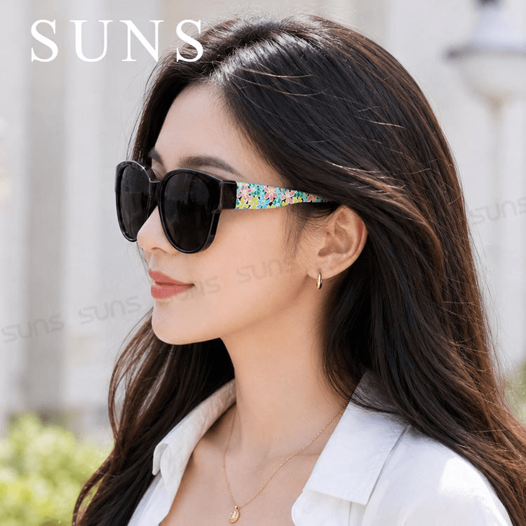 【suns】時尚花漾圓框偏光太陽眼鏡 抗UV400 (可套鏡) 3