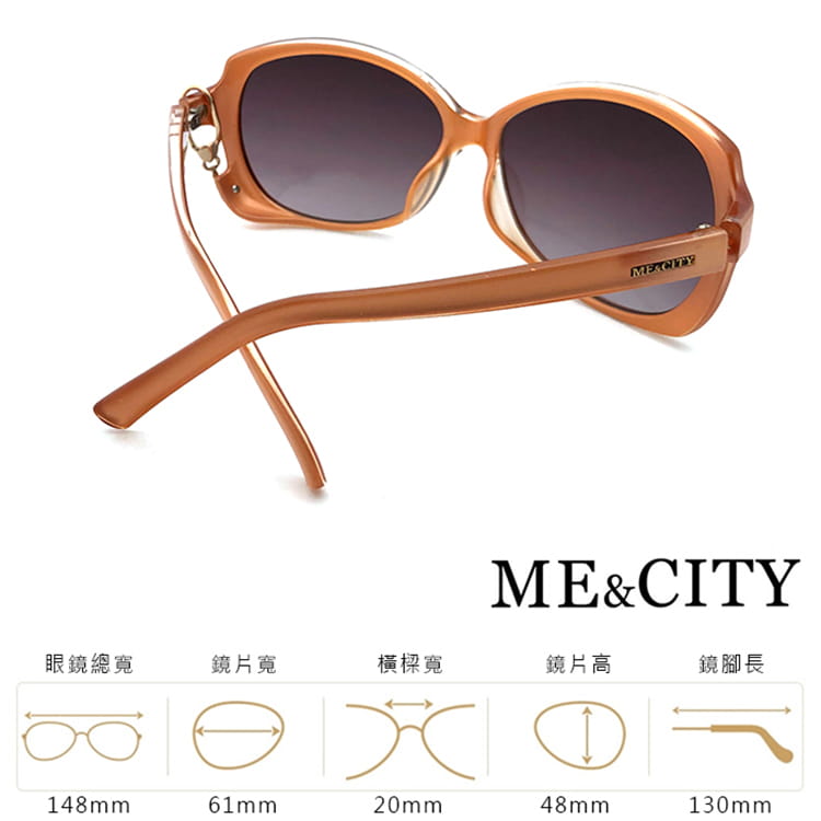 【ME&CITY】 甜美心型鎖鍊太陽眼鏡 抗UV (ME 1224 J01) 11