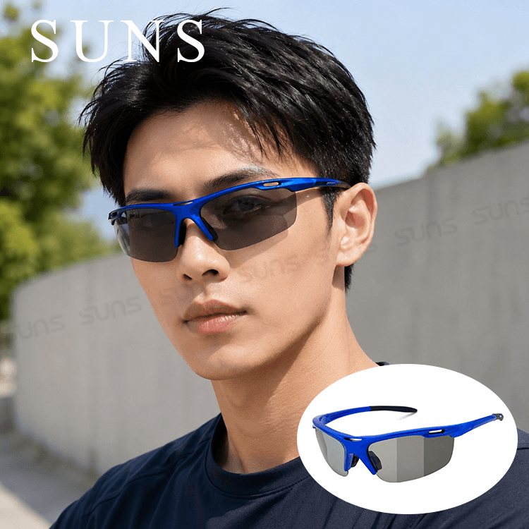 【suns】MIT變色偏光太陽眼鏡 輕量藍框 抗UV 【21743】 0