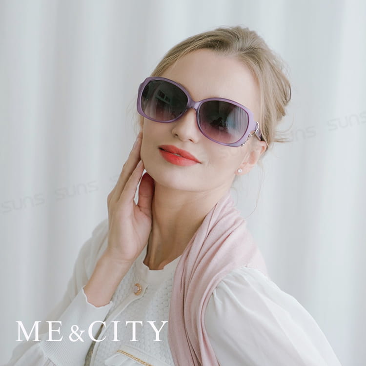 【ME&CITY】 甜美心型鎖鍊太陽眼鏡 抗UV (ME 1224 L01) 3