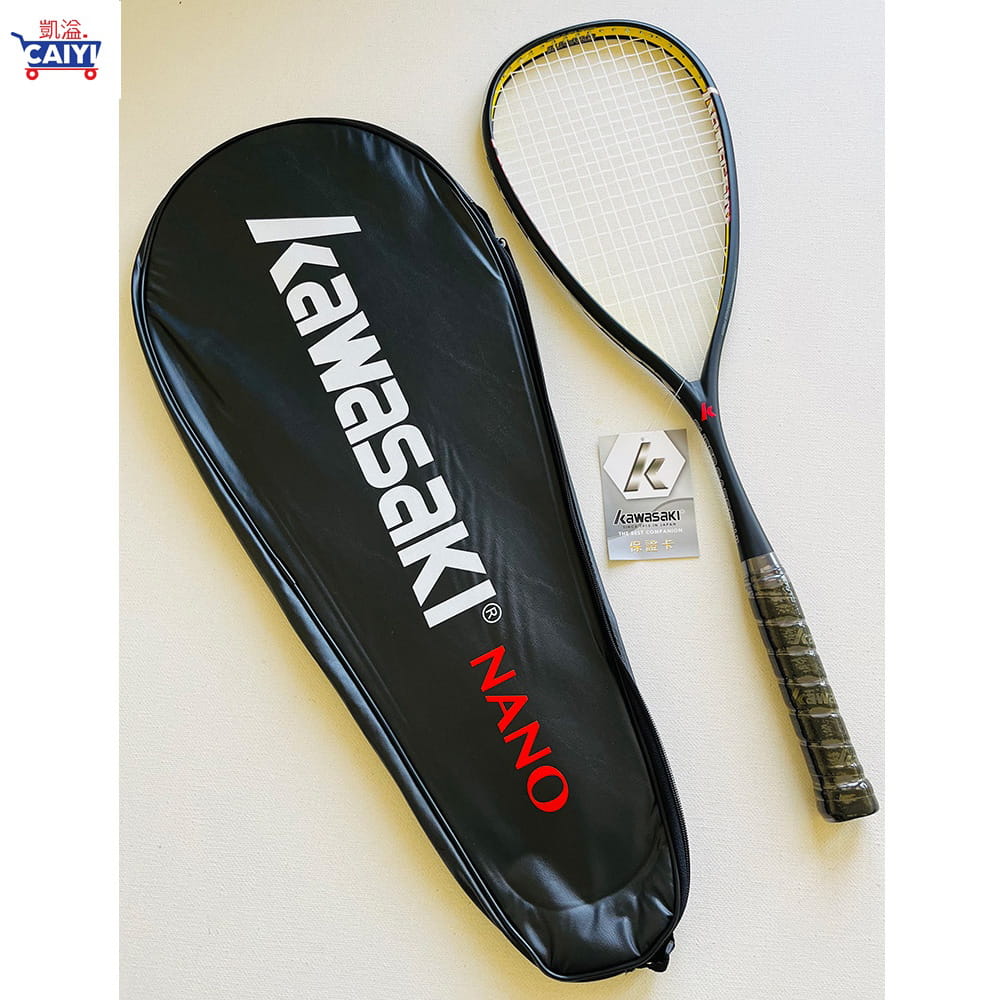 【CAIYI 凱溢】Kawasaki Super Carbon II 全碳纖維壁球拍 迴力拍 8