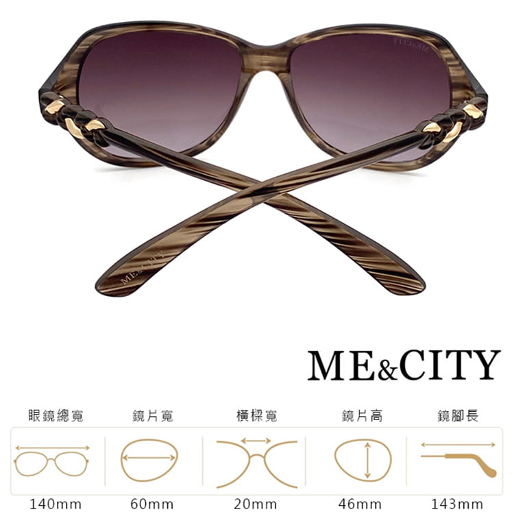 【ME&CITY】 義式古典麻花紋路太陽眼鏡 抗UV (ME 120017 C502) 11