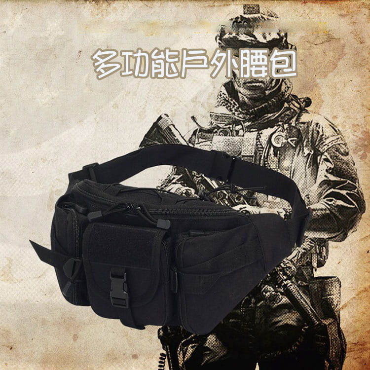 戰術迷彩大腰包 男用胸包 側背包 尼龍腰包 休閒登山旅行【AE16172】 2
