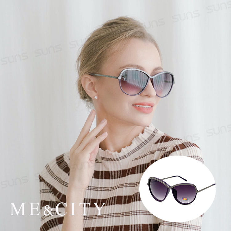 【ME&CITY】 巴黎香榭雙色偏光太陽眼鏡 抗UV(ME 120018 H031) 0