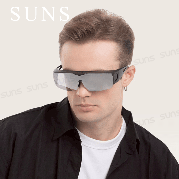 【suns】休閒上翻式偏光太陽眼鏡 水銀鏡面 (可套鏡) 2