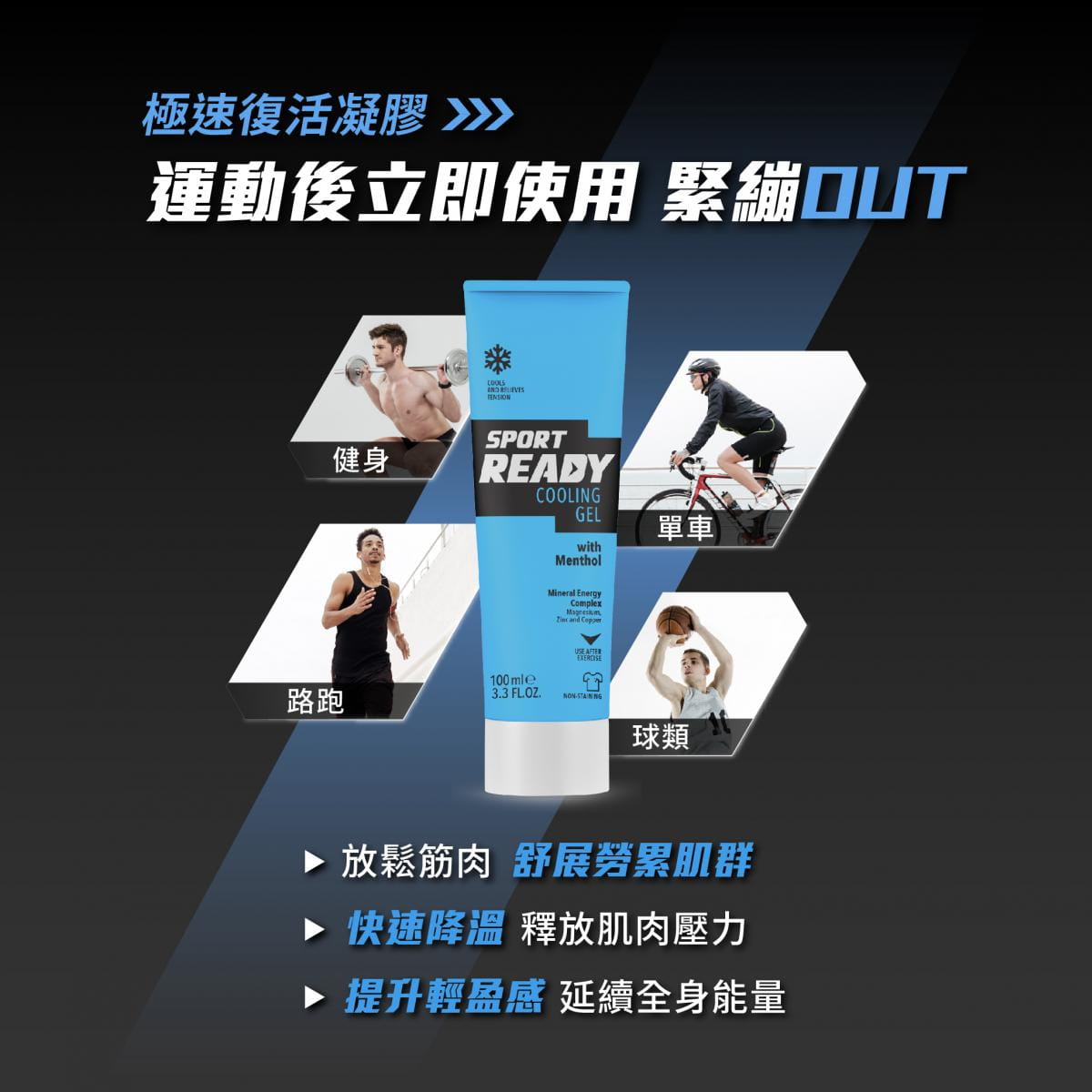 【Sport Ready】極速復活凝膠100ml(涼感凝膠) (到期日：2025.05) 1