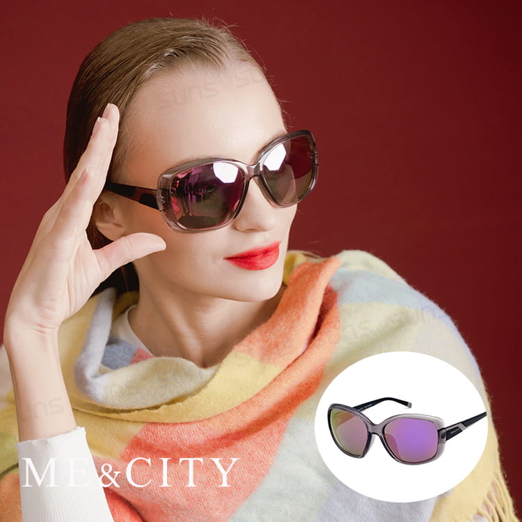【ME&CITY】 歐美偏光簡約大框太陽眼鏡 抗UV (ME 22002 C01) 0