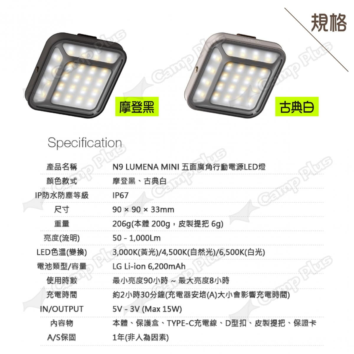 【N9 LUMENA】MINI 五面廣角行動電源LED燈 (悠遊戶外) 9