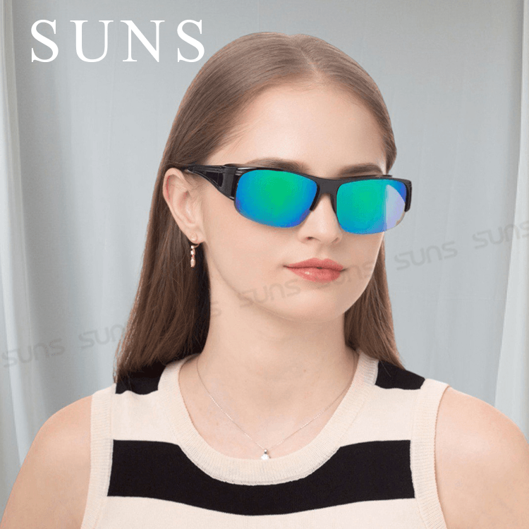 【suns】MIT偏光太陽眼鏡 半框套鏡 綠水銀 抗UV400 (可套鏡) 3