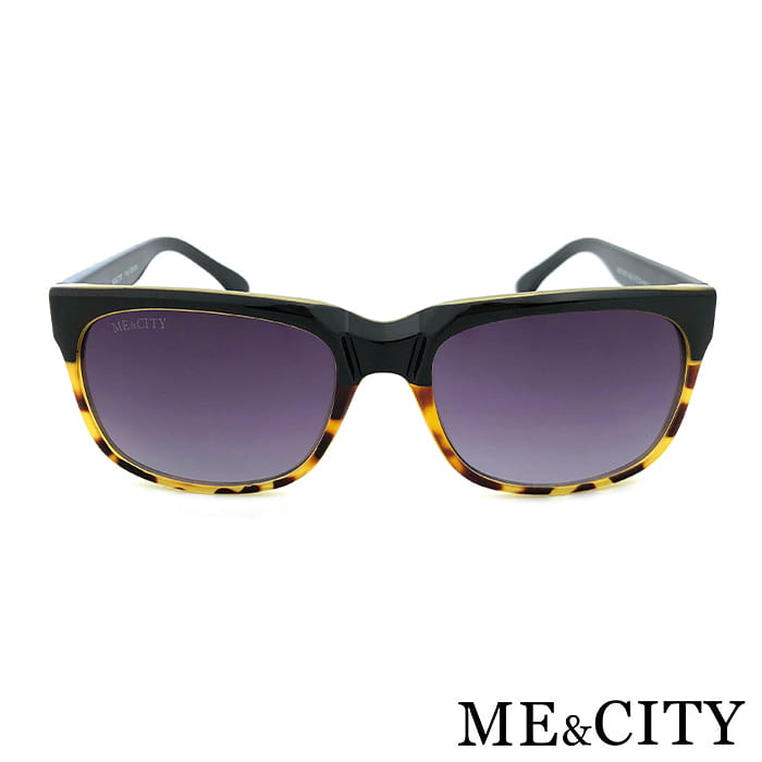 【ME&CITY】 時尚極簡玳瑁方框太陽眼鏡 抗UV (ME 21003 G02) 2